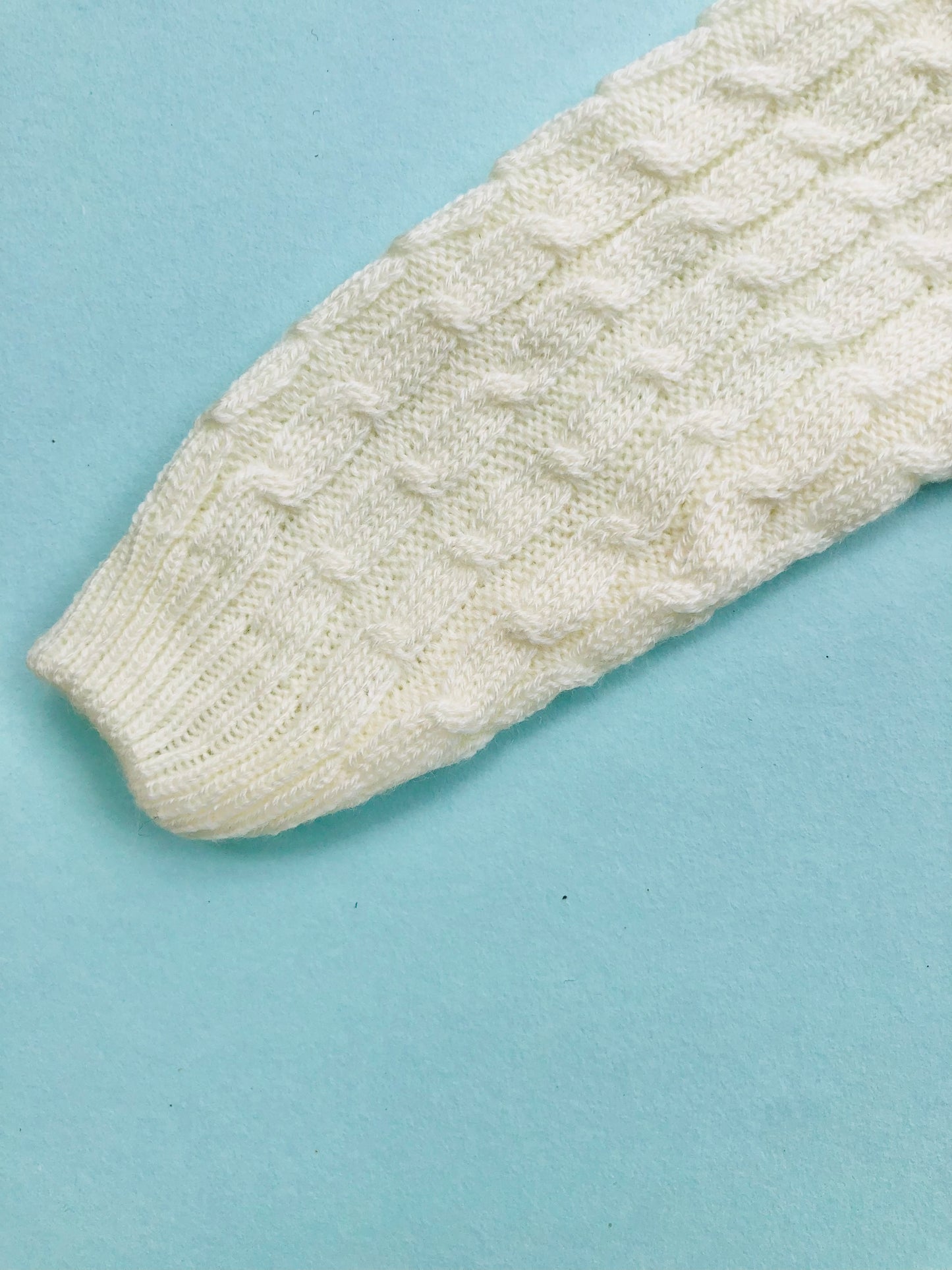 Newborn sweater, cap and booties set - Off White