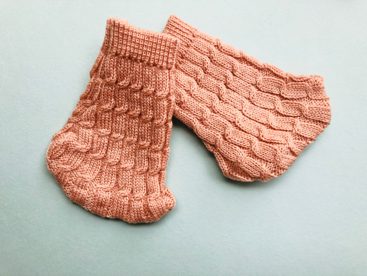 Newborn sweater, cap and booties set - Beige/Pink