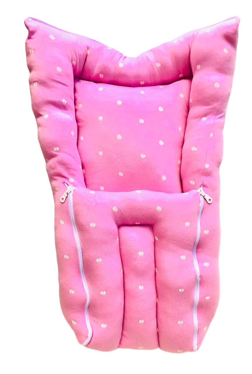 Baby Cotton Carrier Nest / sleeping bag, pink daisy ( Newborn - 6 Months)