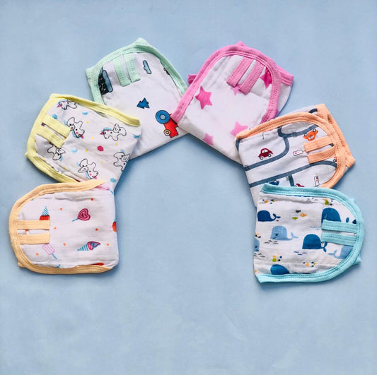 Muslin diapers - Set of 5 (0-3 Months)(Multiprint)